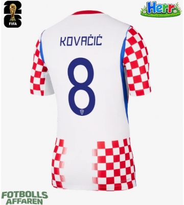 Kroatien Mateo Kovacic #8 Hemmatröja VM 2026 Kortärmad